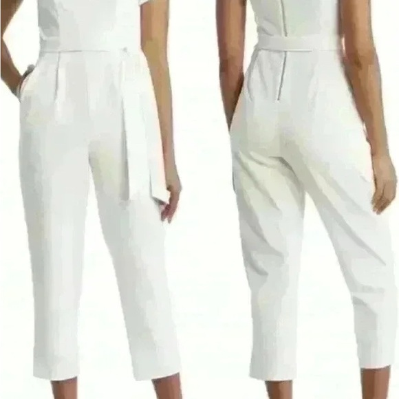 Calvin Klein tulip sleeve cropped jumpsuit - Picture 1 of 6